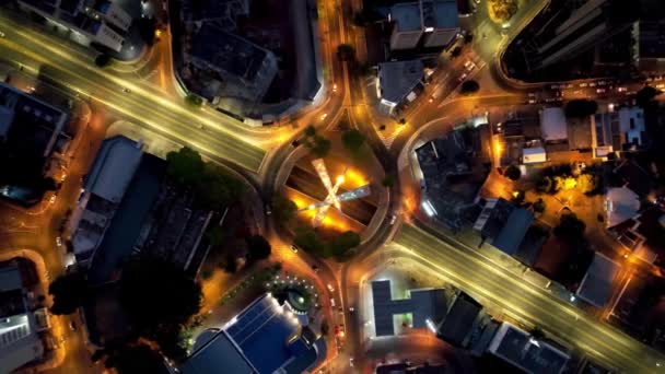 Roundabout Goiania Cityscape Goias Brasilien Urban Utsikt Över Avenue Roundabout — Stockvideo