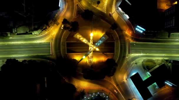 Roundabout Goiania Cityscape Goias Brasilien Urban Utsikt Över Avenue Roundabout — Stockvideo