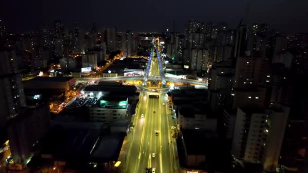 Округ Goiania Cityscape Goias Brazil Міський Вигляд Avenue Roundabout Goiania — стокове відео