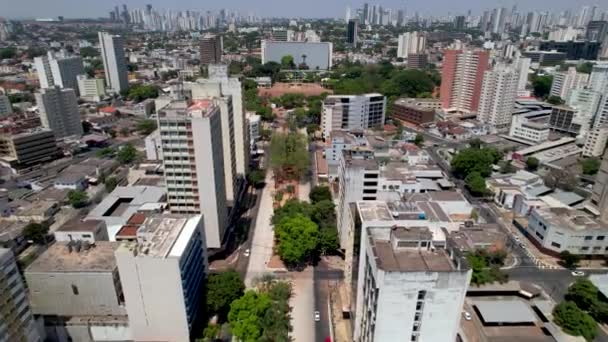 Pemandangan Cityscape Pusat Kota Goiania Goias Brasil Pemandangan Cityscape Pusat — Stok Video