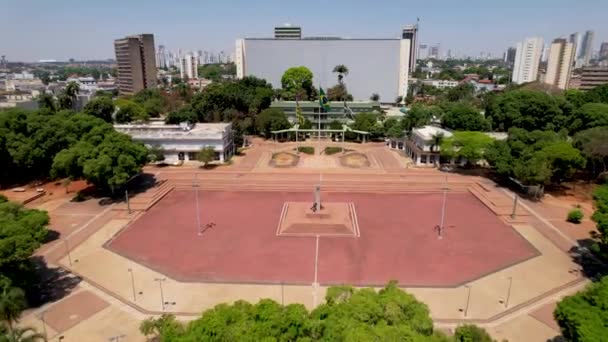 Dzielnica Centrum Stolicy Goias Goiania Brazylia Widok Budynku Rządu Downtown — Wideo stockowe