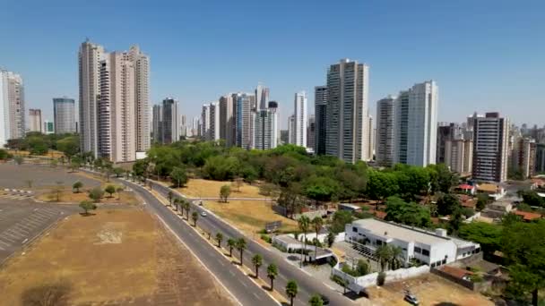 Вид Центр Города Городе Гояния Гояс Бразилия Вид Центр Города — стоковое видео