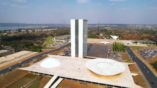 Národní Kongres Poslanecká Sněmovna Budovy Brasilia Distrito Federal Brazílie Národní — Stock video