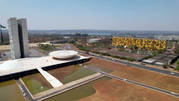 Edificios Cámara Nacional Congresos Diputados Brasilia Distrito Federal Brasil Edificios — Vídeo de stock