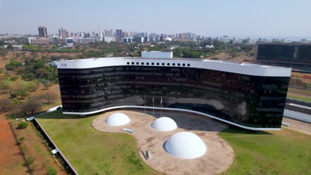 Brasilia Superior Electoral Court Wahrzeichen Der Hauptstadt Von Brasilien Moderne — Stockvideo