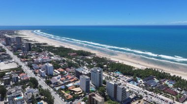 Ceara Brezilya 'daki Fortaleza' da Gelecek Plajı. Şehir merkezindeki şehir manzarası. Şehir Plajı. Coastal Highrise Binaları. Ceara Brezilya 'daki Fortaleza' da Gelecek Plajı. Shore Caddesi. Brezilya Kuzeydoğu.