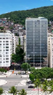 Copacabana Beach At Downtown Rio De Janeiro In Rio De Janeiro Brazil. Travel Destinations. Tourism Scenery. Downtown Rio De Janeiro At Rio De Janeiro Brazil. Summer Travel. Tropical Scenery.