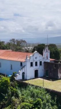 Sao Paulo Brezilya 'daki Itanhaem Manastırı. Turistik cazibe. Şehir merkezindeki şehir manzarası. Matrix Meydanı. Sao Paulo Brezilya 'daki Itanhaem Manastırı. Sahil Skyline.