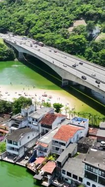 Highway Road At Barra Da Tijuca In Rio De Janeiro Brazil. Travel Destination. Tourism Scene. Barra Da Tijuca At Rio De Janeiro Brazil. Summer Travel. Tropical Scene.