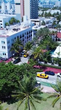 Miami Beach Florida 'da. Miami Beach Birleşik Devletleri. Florida Eyaletindeki Miami Beach sahil manzaralı. Seyahat yerleri. Tatiller.