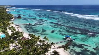 Punta Cana Skyline La Altagracia Dominik Cumhuriyeti 'ndeki Punta Cana' da. Karayip silueti. Plaj manzarası. Resort Scenery 'de. Punta Cana Skyline La Altagracia Dominik Cumhuriyeti Punta Cana 'da.