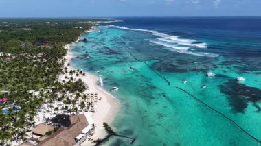 Punta Cana Skyline La Altagracia Dominik Cumhuriyeti 'ndeki Punta Cana' da. Karayip silueti. Plaj manzarası. Resort Scenery 'de. Punta Cana Skyline La Altagracia Dominik Cumhuriyeti Punta Cana 'da.