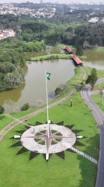 Curitiba Brezilya. Parana Brezilya Curitiba 'daki Tingui Parkı. State Park Peyzajı. Turizm Seyahati. Doğa Parkı. Parana Brezilya Curitiba 'daki Tingui Parkı. Botanik Manzarası.