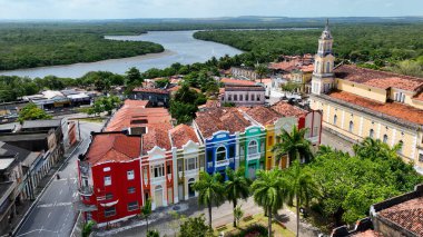 Joao Pessoa Paraiba Brezilya 'daki tarihi şehir. Geniş Şehir Yayılmasına Bakan Tarihi Gökdelen. Metropolitan Skyline Binaları Güzel. Bina Mimarlık Şirketi. Joao Pessoa Paraiba.