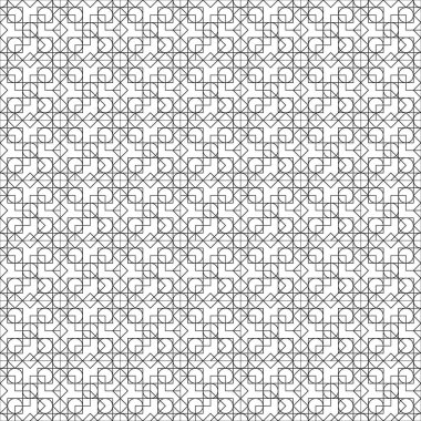 Çemberleri ve çizgileri olan siyah ve beyaz desenli