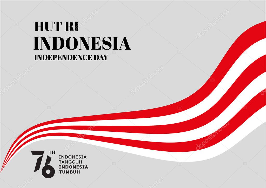 Indonesia's 76th independence day celebration background