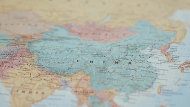 The Country China on a Colorful and Blurry East Asia Map — Wideo stockowe