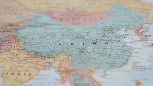 The Country China on a Colorful and Blurry East Asia Map — Wideo stockowe