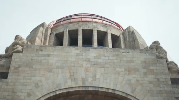 Top van het Monument voor de Revolutie uit Mexico-Stad — Stockvideo