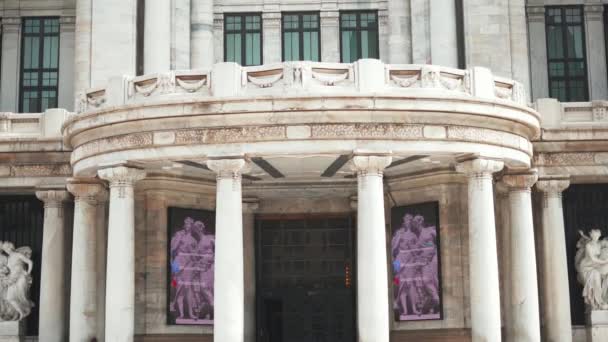 The Beautiful Architectural Design of the Bellas Artes Palace Front Side — Wideo stockowe
