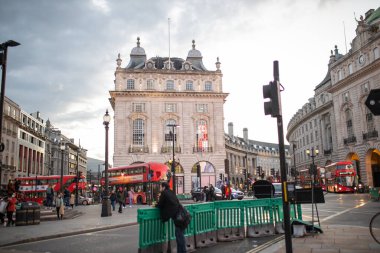 Building with classic British architecture from across the crowded street