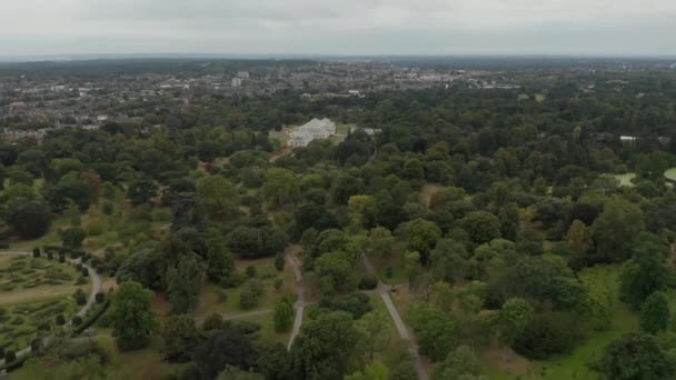 Over a Garden Towards Temperate House - Decimus Burton and Richard Turner, 1862 — Stock Video