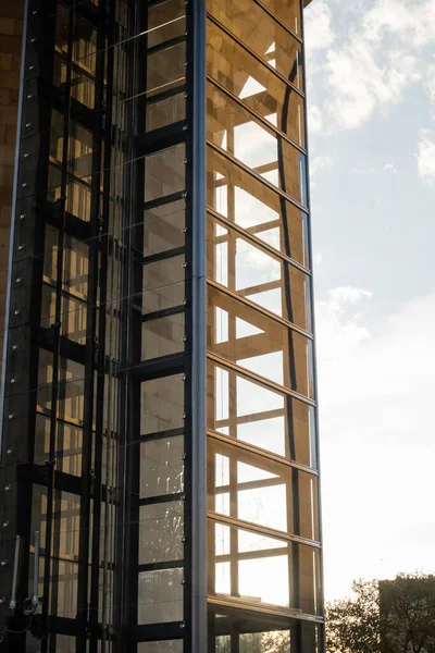 Glass elevator inside the Monument to the Revolution