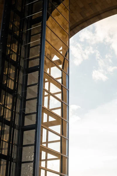 Glass elevator inside the Monument to the Revolution