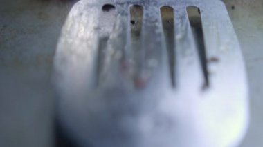 Spatula ve doğranmış Meksika usulü et.