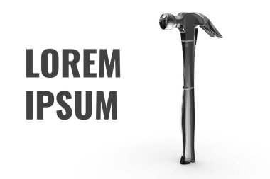 Transparet çekiç mavi arkaplandaki siyah camdan yapılır. Teknikler için boşluk.