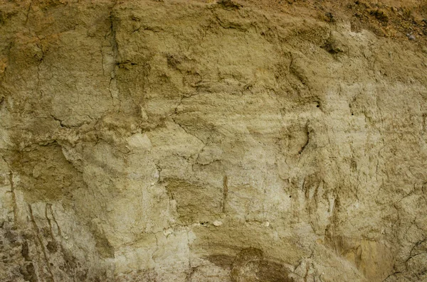 自然の背景 砂のピット内の砂の垂直壁 土のテクスチャ崖の美しい床の背景テキストを追加するためのコピースペース — ストック写真