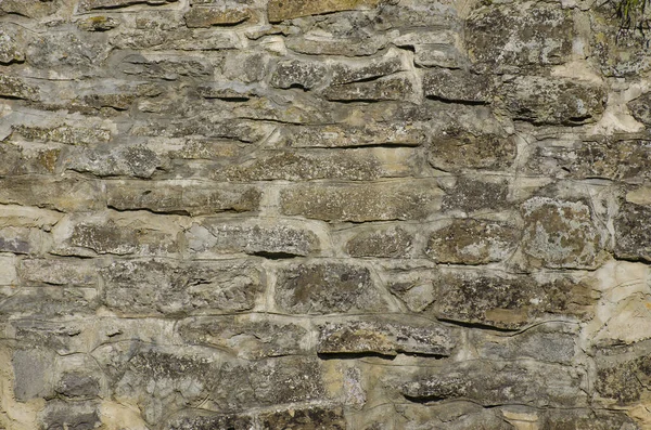 Bakgrund Stenmur Fodrad Med Natursten Stenmuren Fodrad Med Natursten Och — Stockfoto