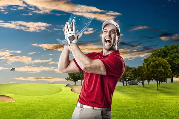 Jogador de golfe masculino — Fotografia de Stock