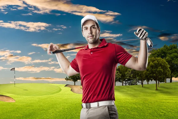 Männlicher Golfspieler — Stockfoto