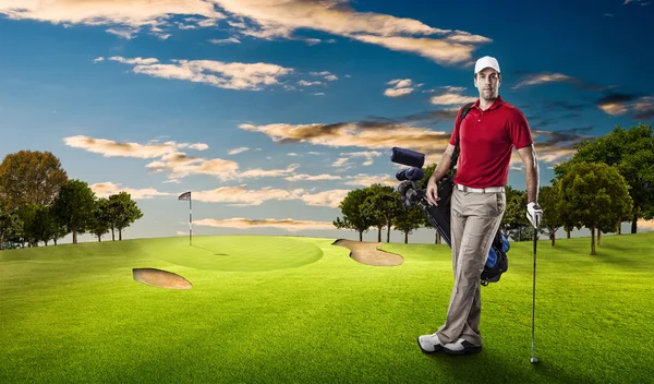 Jogador de golfe masculino — Fotografia de Stock