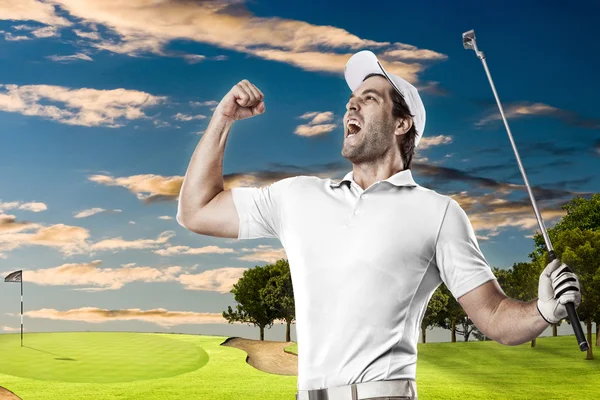 Erkek golf oyuncusu — Stok fotoğraf