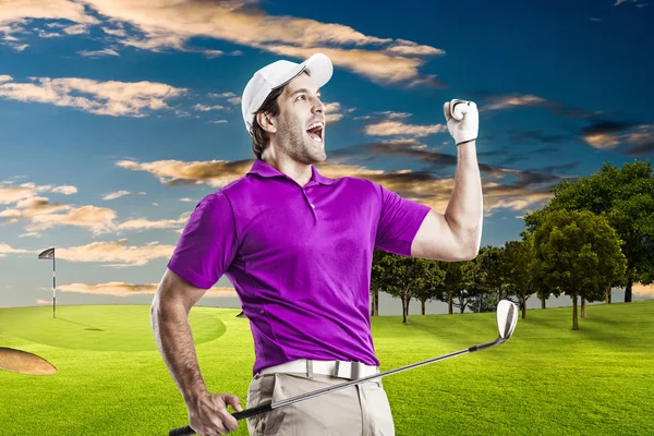 Jogador de golfe masculino — Fotografia de Stock