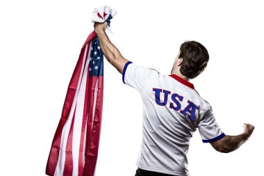 Altın madalya kutluyor atlet