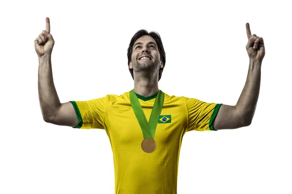 Athlete Celebrating a golden medal — Stock Photo, Image