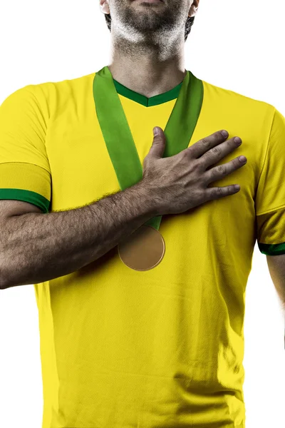 Athlete Celebrating a golden medal — Stock Photo, Image