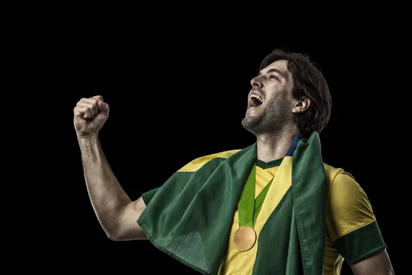 Athlete Celebrating a golden medal — Stock Photo, Image