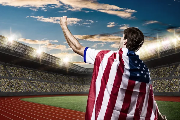 Athlete Celebrating a golden medal — Stock Photo, Image