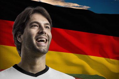 Altın madalya kutluyor atlet