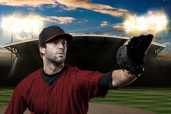 Jogador masculino de beisebol — Fotografia de Stock