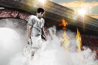 Beyaz üniforma futbolcu