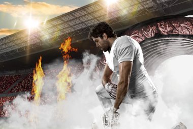 Beyaz üniforma futbolcu