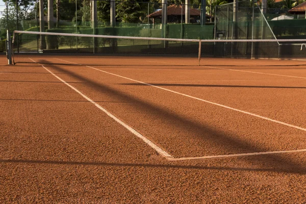 Terrain de tennis en argile (saleté) . — Photo