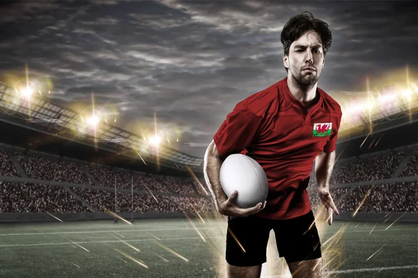 Walisischer Rugbyspieler — Stockfoto