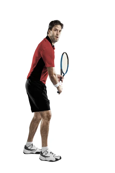 A piros inget teniszező. — Stock Fotó