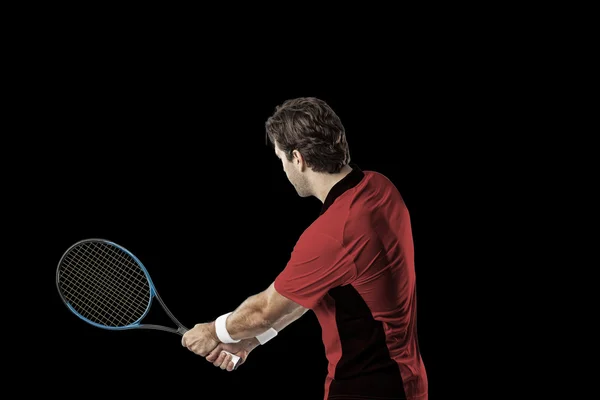 赤シャツとのテニス選手. — ストック写真